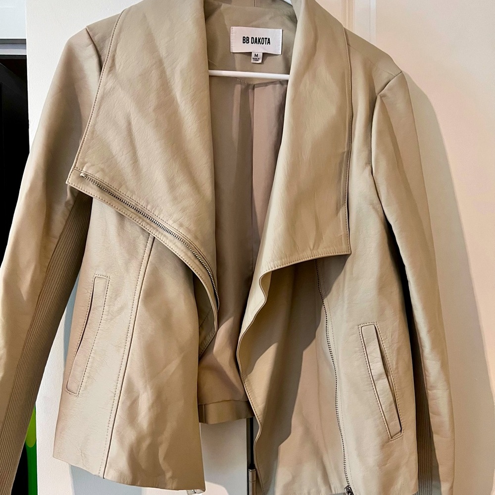 Tan leather jacket never worn